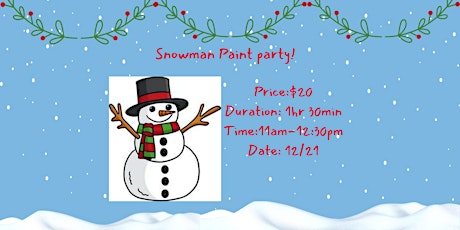 Snowman Paint party! primary image