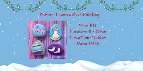Winter Themed Rock Painting primary image
