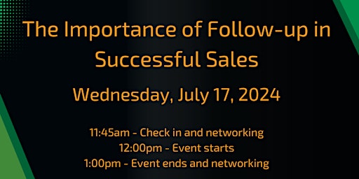 Imagem principal do evento The Importance of Follow-up in Sales