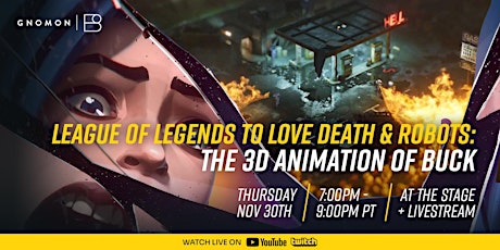 Imagem principal do evento League of Legends to Love Death & Robots: The 3D Animation of BUCK