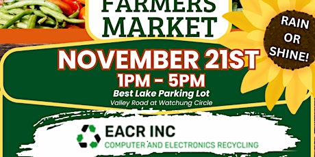 Computer and Electronics Recycling ---Farmers Market - Thanksgiving Treats primary image