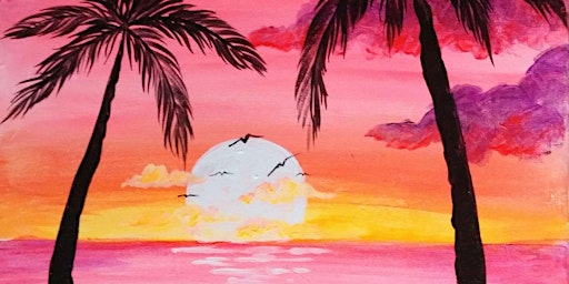 Sunset Palms - Paint and Sip by Classpop!™  primärbild
