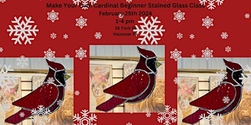 Make Your Own Cardinal  Beginner Stained Glass Class primary image