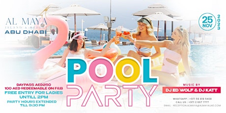 Saturday, Pool Party - Al Maya Island & Resort primary image