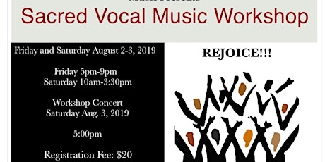 Sacred Vocal Music Workshop primary image