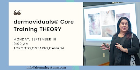Dermaviduals Core Training - Theory | TORONTO primary image