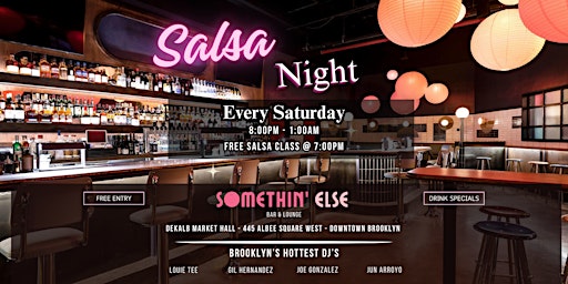 Primaire afbeelding van Salsa Saturdays @ Dekalb Market