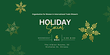 Imagem principal do evento OWIT-Ottawa annual holiday social 2023