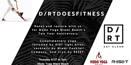 DIRTDOESFITNESS Celebrates Modo Yoga Miami Beach's 2 Year Anniversary primary image