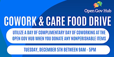 Co-Work and Care - Canned Food Drive primary image