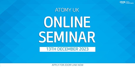 Imagen principal de Atomy UK online seminar