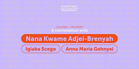 Primaire afbeelding van Everyday Democracy con Nana Kwame Adjei-Brenyah