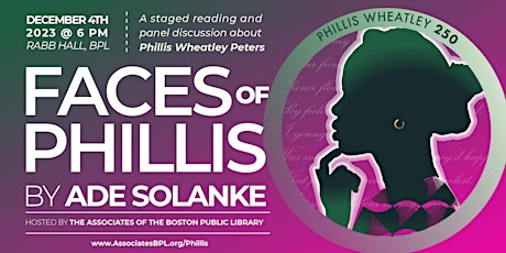 Primaire afbeelding van "Faces of Phillis" a Staged Reading and Panel Discussion