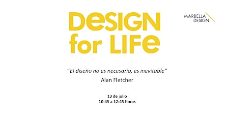 Imagen principal de CICLO DE CONFERENCIAS DESIGN FOR LIFE   