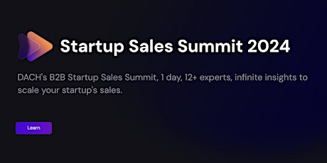 Hauptbild für Startup Sales Summit 2024