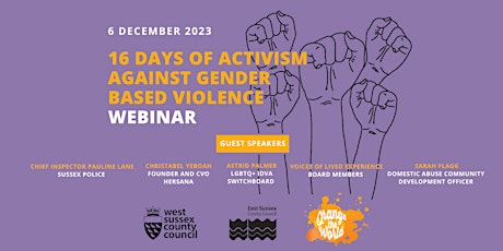 16 Days of Activism Against Gender-Based Violence primary image