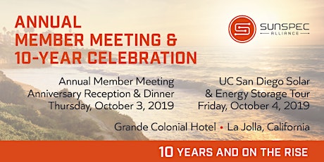 SunSpec 2019 Annual Member Meeting and 10th Anniversary Celebration primary image