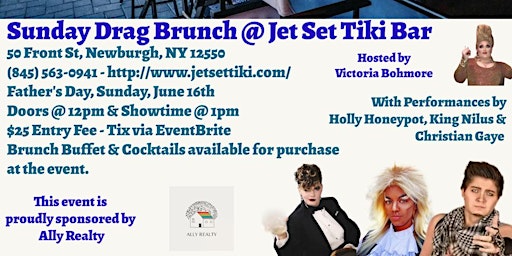Sunday Drag Brunch at Jet Set Tiki Bar - Father's Day 2024 primary image