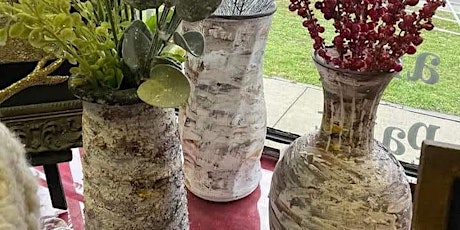 Birch Tree vase  painting workshop