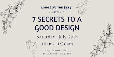 Imagem principal do evento 7 Secrets to a Good Design