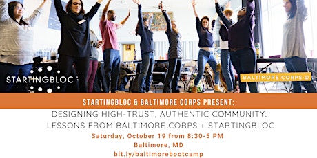 StartingBloc Bootcamp: Baltimore. In partnership with Baltimore Corps. primary image