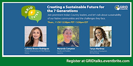 GRID Talks | Creating a Sustainable Future  for the 7 Generations primary image