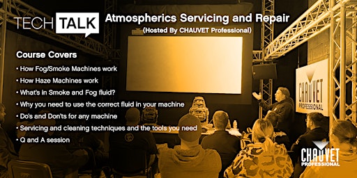 Imagem principal do evento CHAUVET Professional Atmospherics Service and Repair