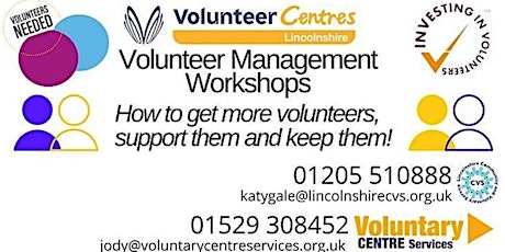 Primaire afbeelding van Volunteer Management Workshops (LINCOLNSHIRE, UK)