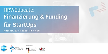 HRWEducate: Finanzierung & Funding für StartUps primary image