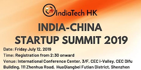 India-China Startup Summit 2019 primary image