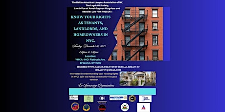 Imagem principal do evento Know Your Rights as Tenants, Landlords, and Homeowners in NYC