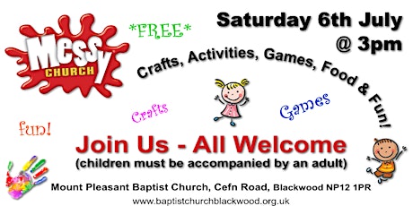 Messy Church, Blackwood - July 6th 2019 primary image