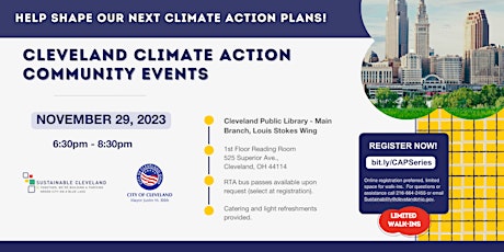 Image principale de City of Cleveland Climate Action Community Engagement Series | Downtown CLE