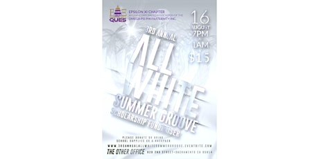 Primaire afbeelding van ΩΨΦ 3RD ANNUAL ALL WHITE SUMMER GROOVE