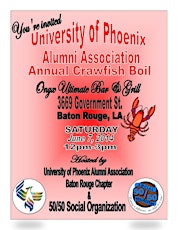 University of Phoenix Alumni Association Annual Crawfish Boil primary image