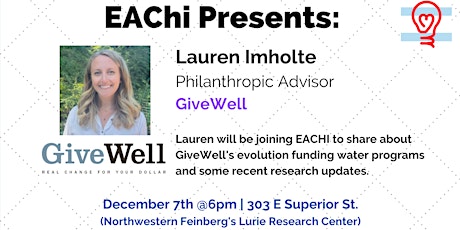 EAChi Presents: GiveWell's Lauren Imholte primary image
