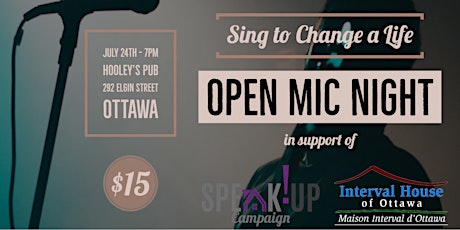 "Sing to  Change a Life" Open Mic Night primary image