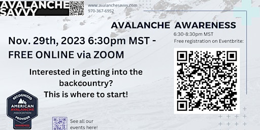 Avalanche Awareness - ONLINE primary image