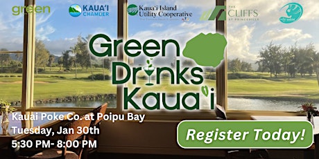 Primaire afbeelding van Green Drinks Kauai @ Kauai Poke Co. at Poipu Bay