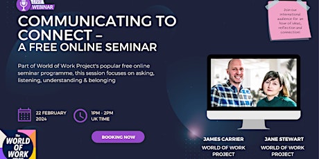 Communicating to Connect - A free online seminar primary image