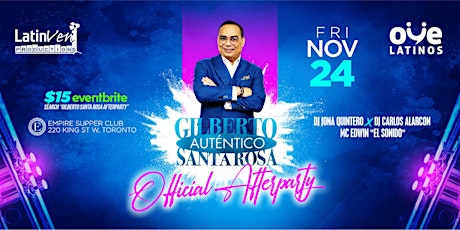 Gilberto SantaRosa Official AfterParty primary image