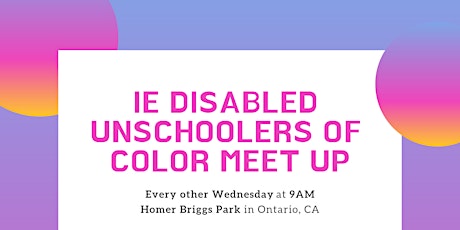 IE Disabled Unschoolers of Color Meetup primary image