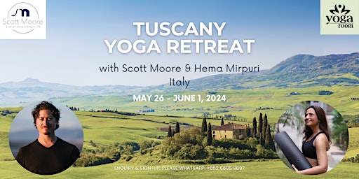 Primaire afbeelding van TUSCANY YOGA RETREAT WITH SCOTT MOORE AND HEMA MIRPURI