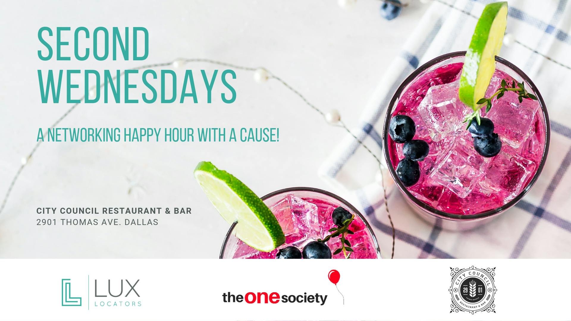 Second Wednesdays @ City Council - The One Society & Lux Locators