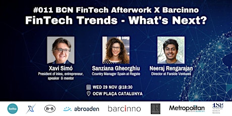BCN FinTech X Barcinno #011: FinTech Trends - What's next?  primärbild