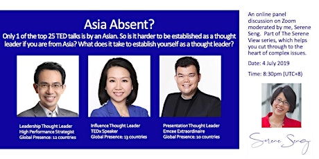 Asia Absent? What Does It Take to Become a Global Thought Leader from Asia? primary image