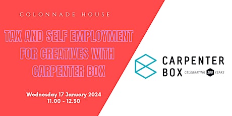 Tax and Self Employment for Creatives with Carpenter Box primary image