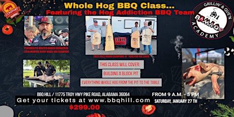 Whole Hog BBQ Class featuring the Hog Addiction BBQ Team primary image