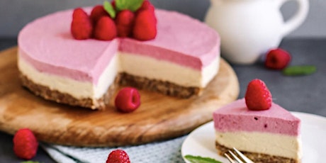 Imagen principal de Kid's Raspberry Layered Cheezecake with Chocolate Drizzle