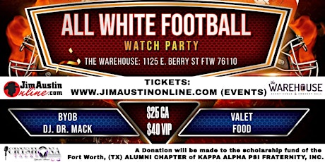 Hauptbild für All White Watch Party: Dallas Cowboys Vs Detroit Lions